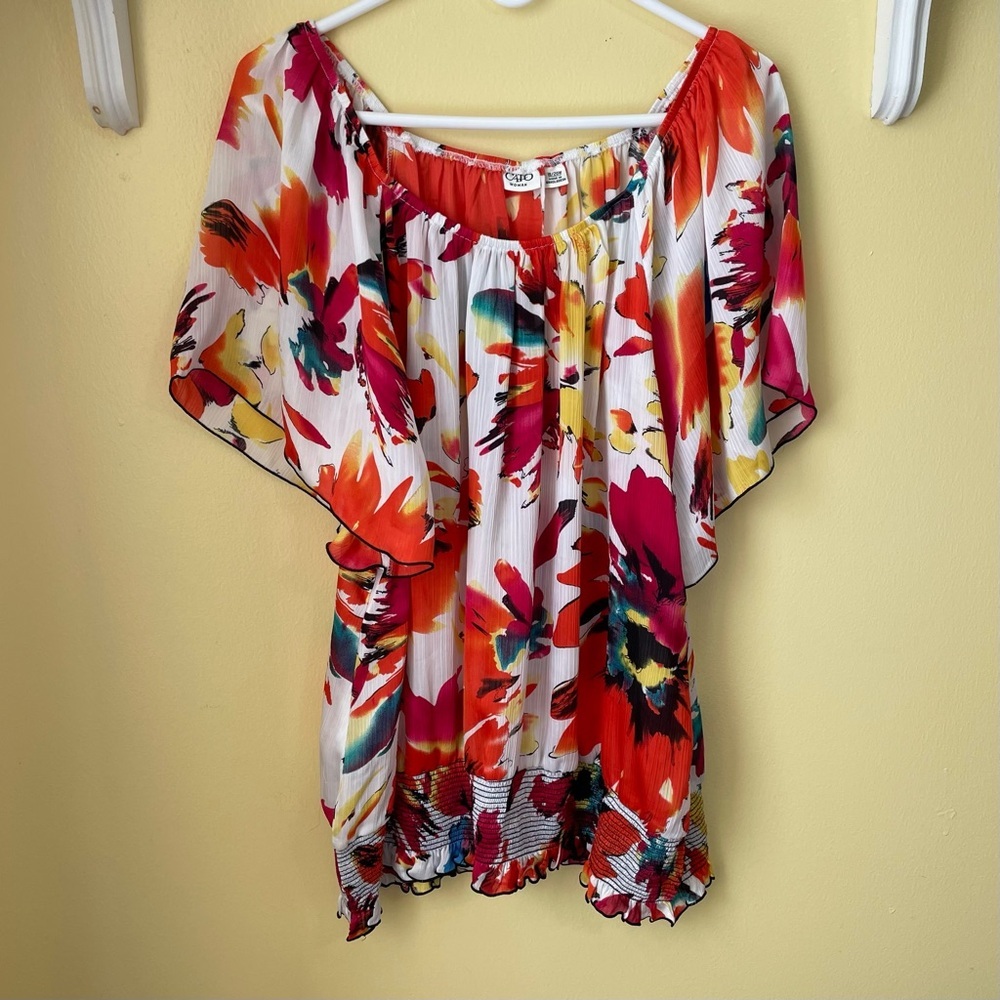 Cato Women’s Plus Size 18/20W Bright Floral top